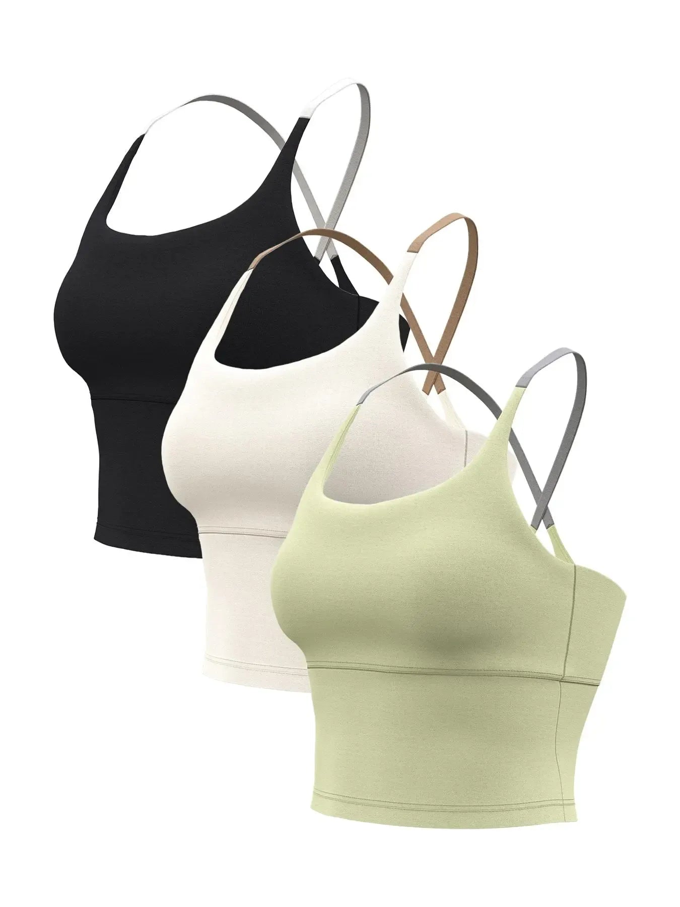 Sporty Women's Plain Criss Cross Sports Bra