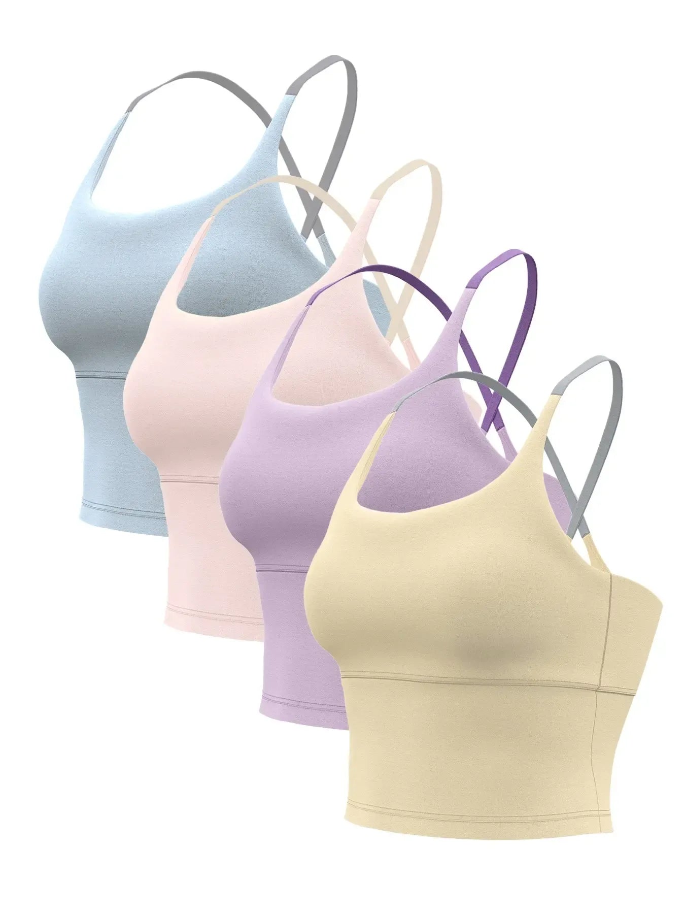 Sporty Women's Plain Criss Cross Sports Bra