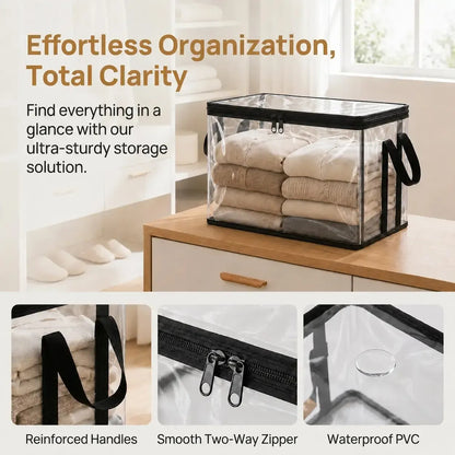 waterproof PVC  Large Clear Thick Plastic Storage Box