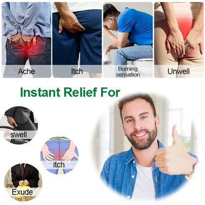 Organic Hemorrhoid Treatment Cream-Gel with Soothing Aloe Vera, Relieves Pain, Itching, and Swelling for Sensitive Skin