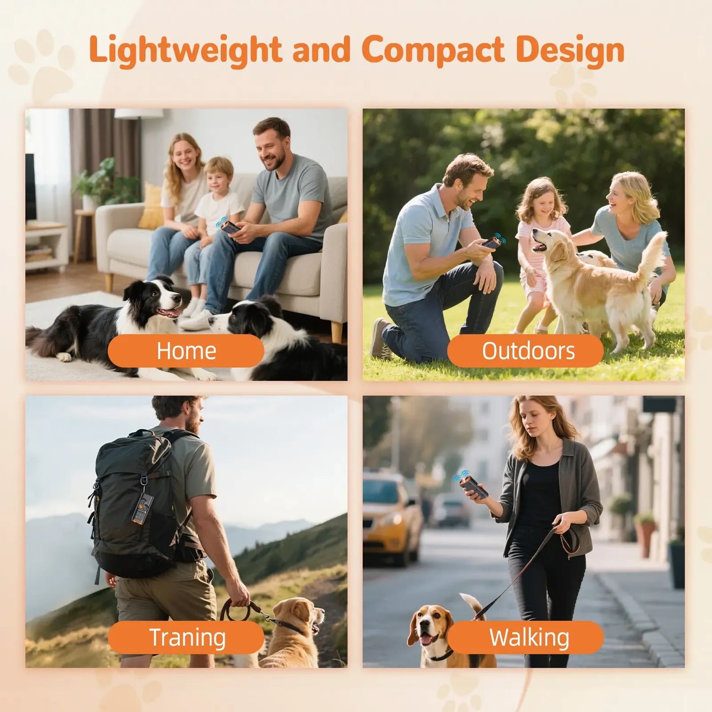 2026 Upgraded Ultrasonic Dog Bark Stopper with 30ft Range Anti-Bark Barking Silencer Rechargeable LED Flashlight User-Friendly Design