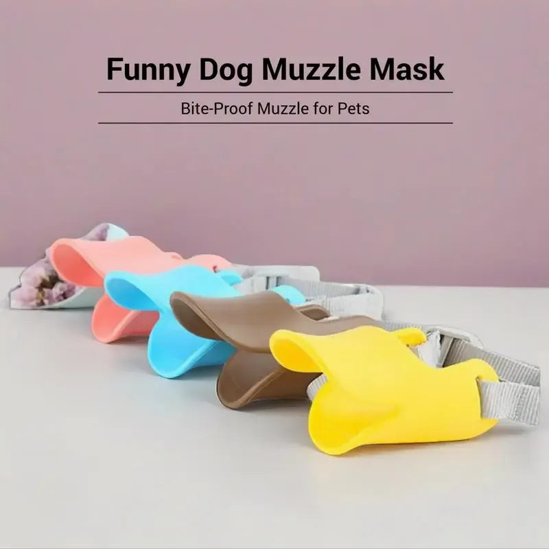 Funny Duck Bill Dog Muzzle | Anti-Biting & Barking Soft Silicone Pet Mouth Cover | Stop Dogs Eating Trash | Breathable Mask | Training Aid