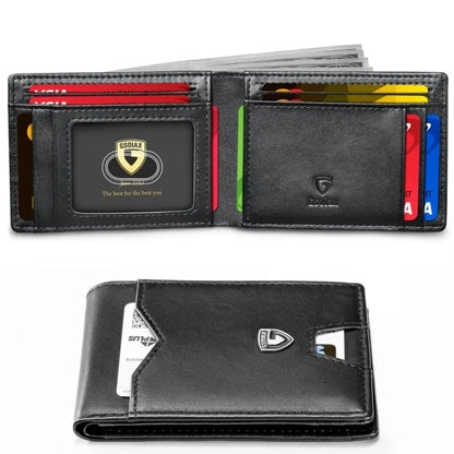 Slim Wallet for Men Rfid Blocking Leather Bifold Front Pocket Carbon Fiber Men's Money Clips Credit Card Holder With Gift Box
