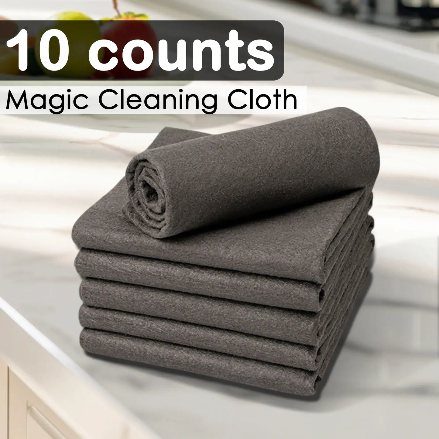 10 Counts Thickened Magic Cleaning Cloth, Microfiber Streak Free Cloth