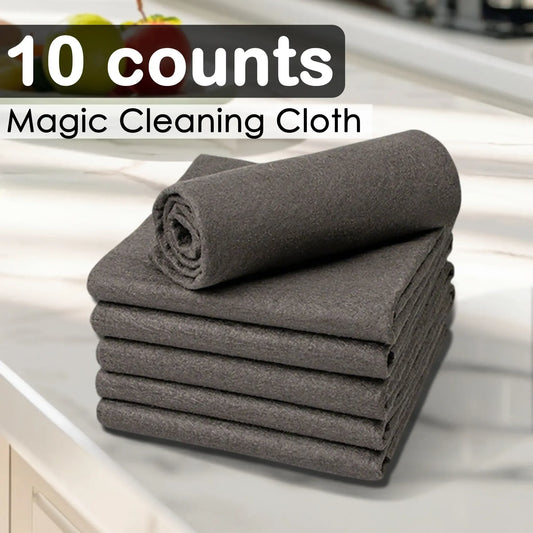 10 Counts Thickened Magic Cleaning Cloth, Microfiber Streak Free Cloth