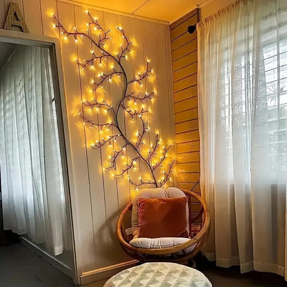 144 LED Branch Vine Light Decorative Flowers DIY Installation for Living Room Bedroom Outdoor Decoration