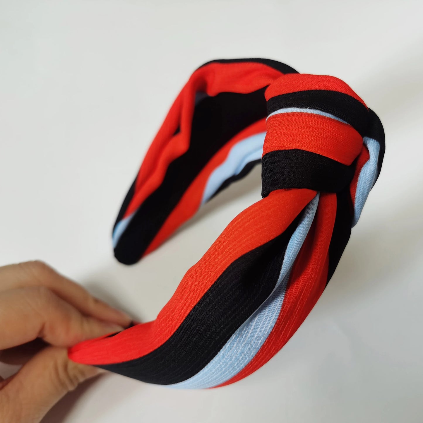 Summer Stripe Print Knot Hair Bands for Women Washing Make Up Face Outdoor Beach  Version Bands Hair Accessories Female