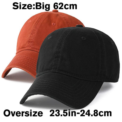 Hats for Large 62cm Big Size XL Baseball Cap for Men  Plus Size Sport Snapback Adjustable Outdoor Hip Hop Streetwear Sun Hats