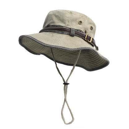 Spring Cotton Solid Bucket Hat Fisherman Hat Outdoor Travel Sun Cap For Men And Women
