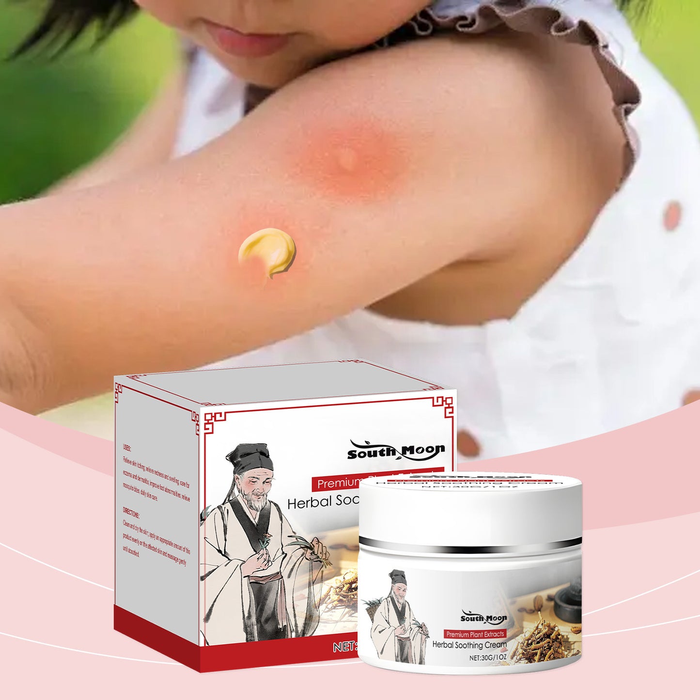 Calming Antimicrobial Cream - Soothes Eczema Flare-Ups, Jock Itch, Dry Itchy Skin | Fragrance-Free Mild Formula for Legs, Hands, Groin & Full Body