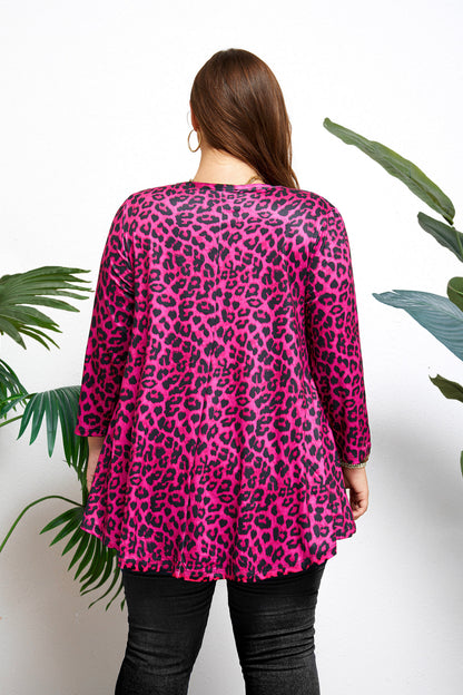 Womens Tops - Plus Size Tunics 3/4 Sleeve Loose Fit Dressy Casual Long Swing Flowy Lady Blouses Shirts Wear with Leggings Teals Blue Clothing A14 SATHD2
