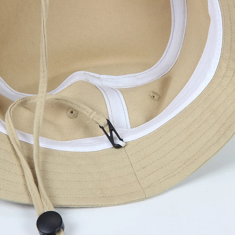 Oversize XXL Summer Unisex Bucket Sun Hat Water Repellent Fisherman Hats Men Women  Travel Hat with Detachable Chin Strap