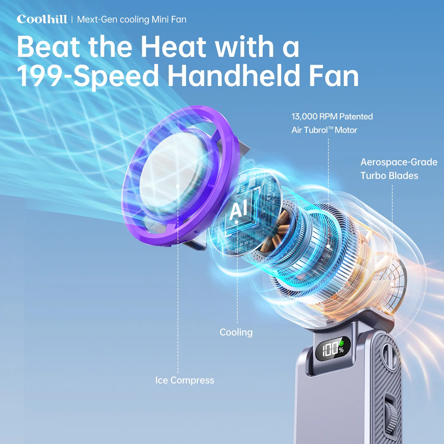 Portable fan Handheld High Speed Fan