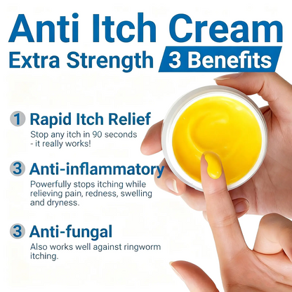 Calming Antimicrobial Cream - Soothes Eczema Flare-Ups, Jock Itch, Dry Itchy Skin | Fragrance-Free Mild Formula for Legs, Hands, Groin & Full Body