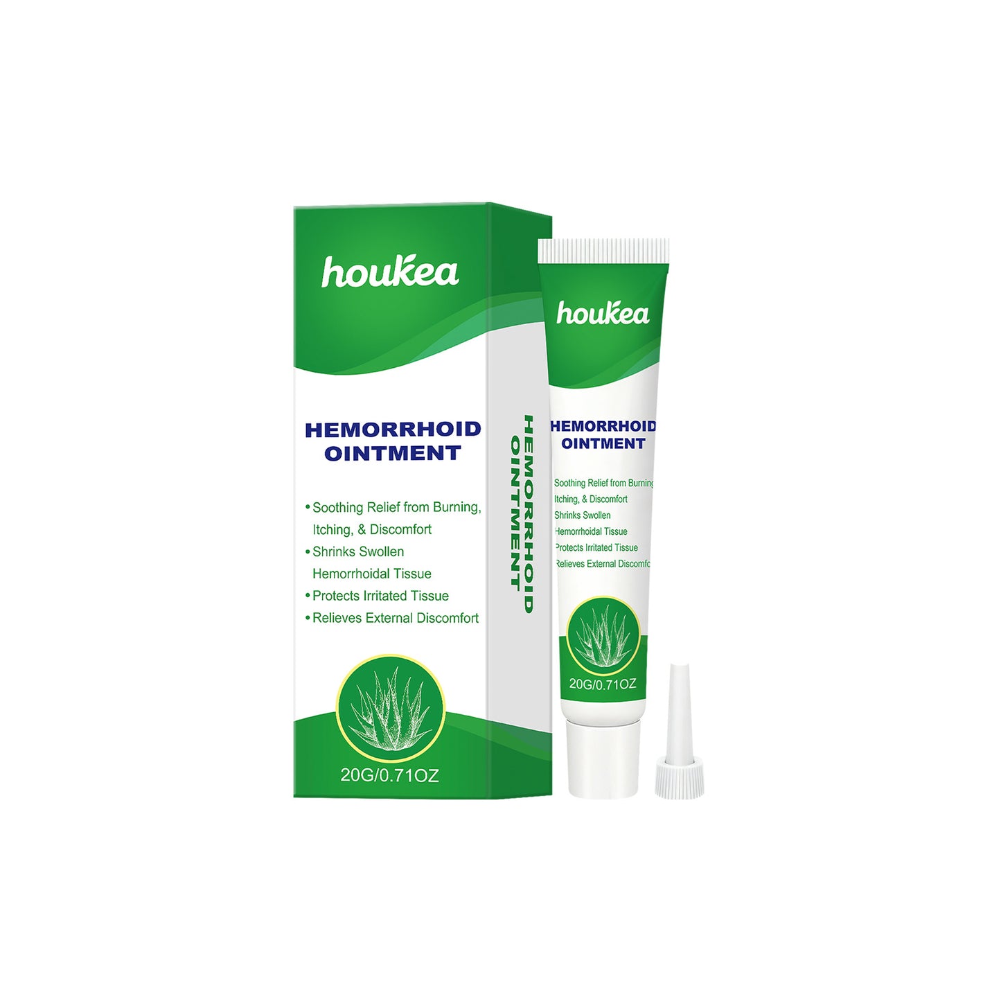 Organic Hemorrhoid Treatment Cream-Gel with Soothing Aloe Vera, Relieves Pain, Itching, and Swelling for Sensitive Skin