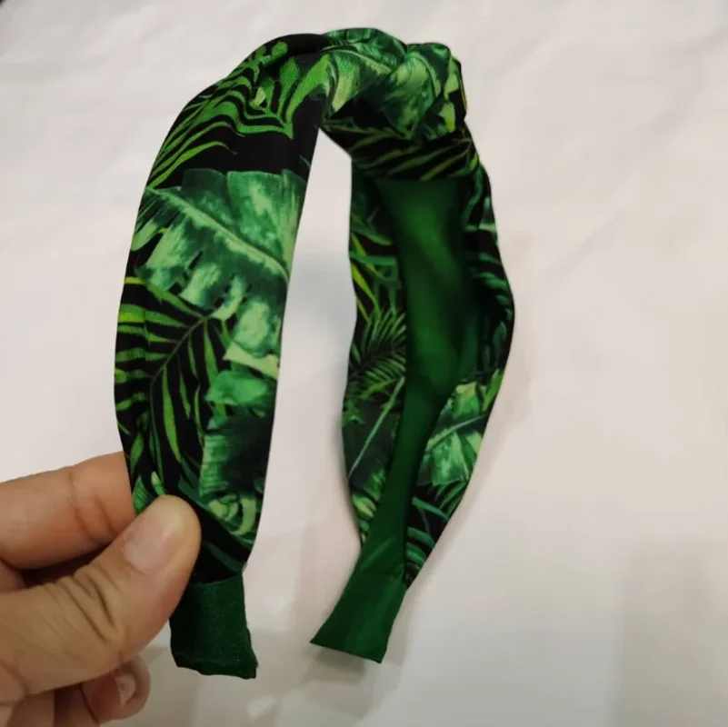 summer Hawaii Headband for Women outdoor green coconet beach Hair Band  Head Band with bow Hair Hoops Kawaii Headband for Women