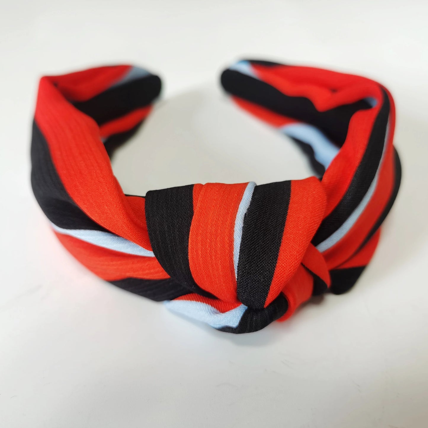 Summer Stripe Print Knot Hair Bands for Women Washing Make Up Face Outdoor Beach  Version Bands Hair Accessories Female