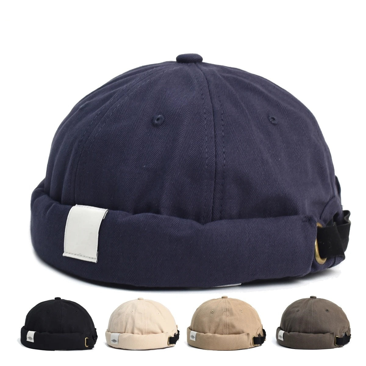Cap Without Visor Brimless Caps Men Beanies Dome Soild Color Adjustable Skullcap Summer Hip Hop Bobble Hat Fashion