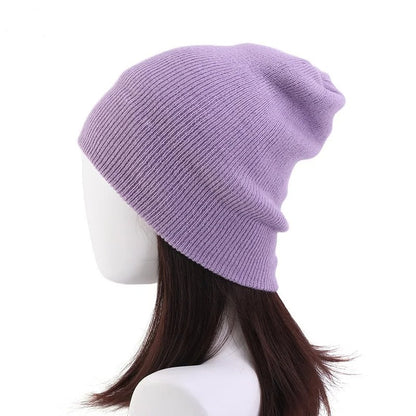 Solid  Unisex  Winter Autumn  Skullies & Beanies Knitting Bonnets