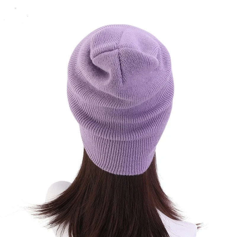 Solid  Unisex  Winter Autumn  Skullies & Beanies Knitting Bonnets