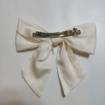 Summer Stripe Big Size 15cm Bow Hair Clip Tie Ribbon Clip Head Ornaments for Women Classic Hair Clips Female Hair Accessories