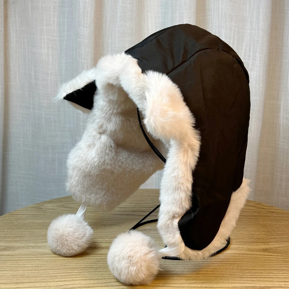 New Cute Fox Cat Ear Plush Ear Protection Hat For Women In Autumn And Winter Plus Velvet And Thickened Ski Warm Hat