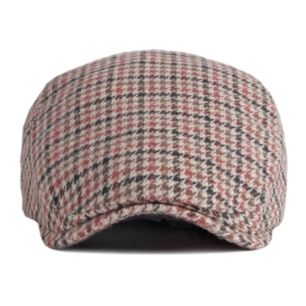 Berets Autumn Winter Hats for Men Women Artist Painter Plaid Wool Beret Hat Male Female Ivy Flat Cap Adjustable Beret Cap
