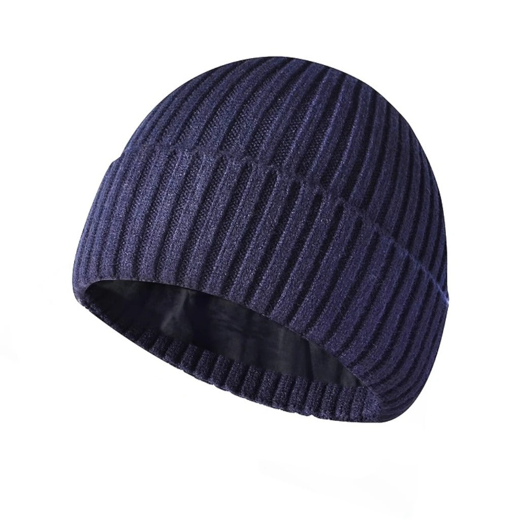 Winter inner velvet thickened warm adult unisex woolen knitted hat