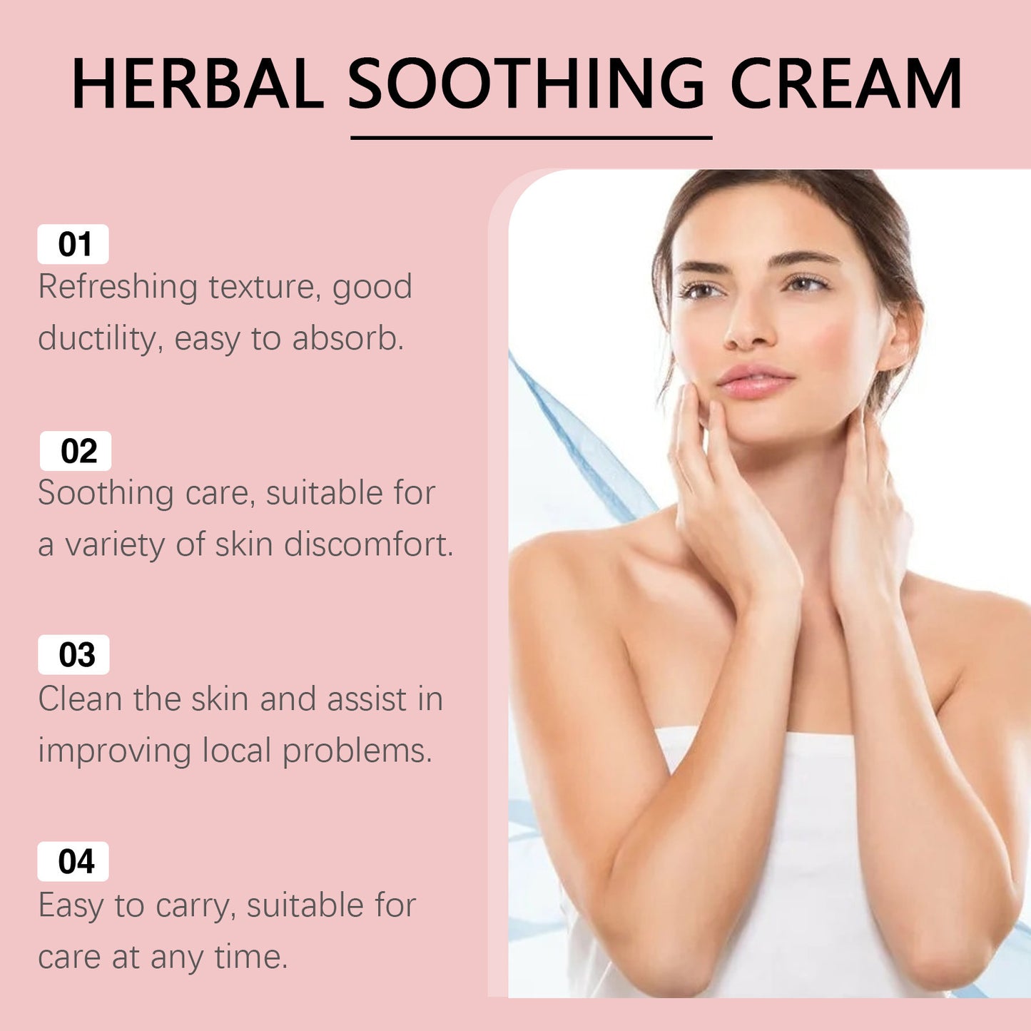 Calming Antimicrobial Cream - Soothes Eczema Flare-Ups, Jock Itch, Dry Itchy Skin | Fragrance-Free Mild Formula for Legs, Hands, Groin & Full Body