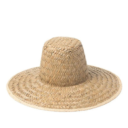 Retro High Top Big  Straw Hat Men Women Stage Catwalk Concave Modeling Sunscreen Shading Beach Straw Hat