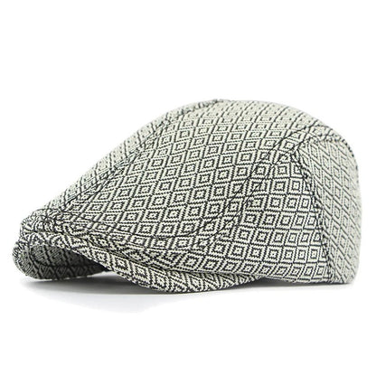 Beret Spring Summer Straw Sun Cap Hat Men Women Breathable Flat Beret Cap Male Female Adjustable Artist Painter Beret Hat