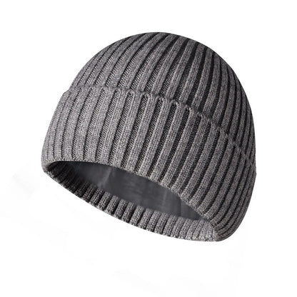 Winter inner velvet thickened warm adult unisex woolen knitted hat
