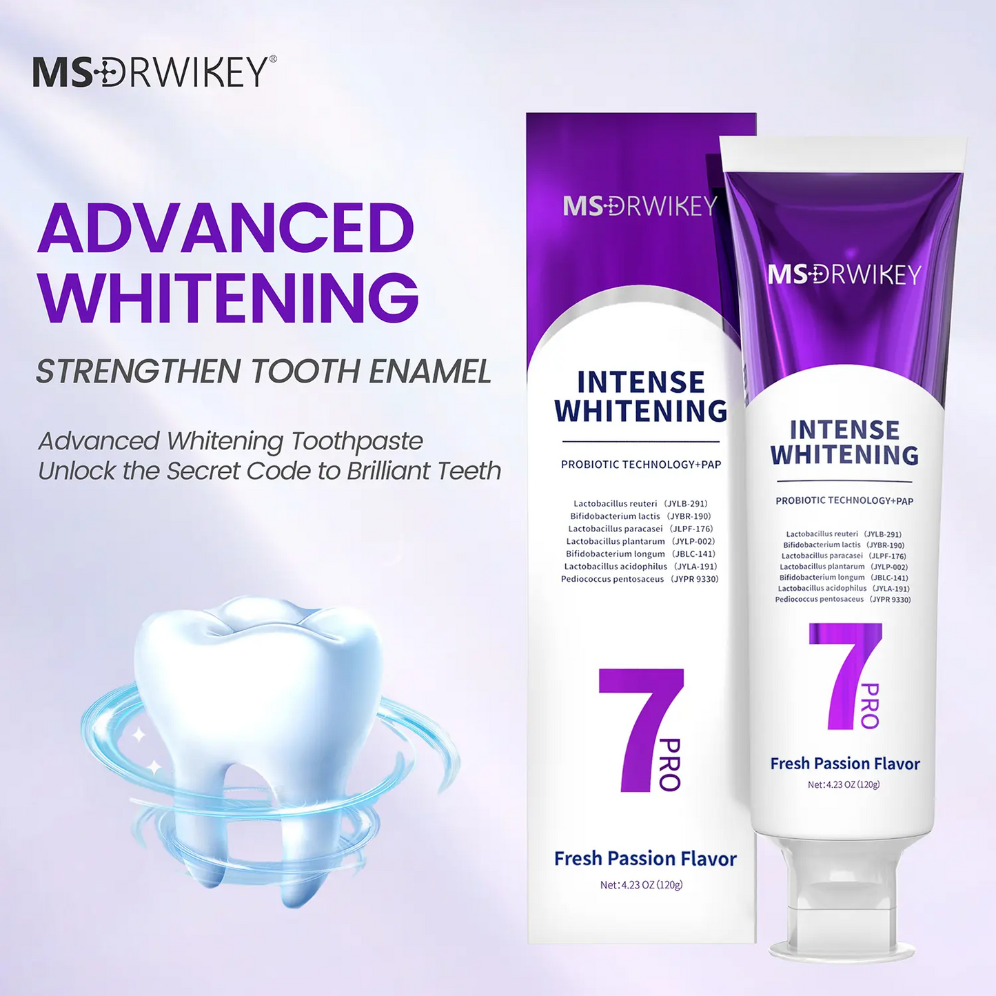 New 7-Pro Intensive Toothpaste | Upgraded Purple Formula with 7 Probiotics