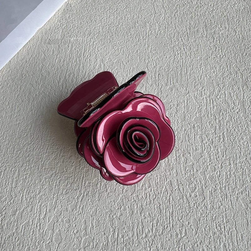 Acetate Rose Flower Clip for Women Hairclip Three-dimensional Feeling High Quality Shark Clip Hair Ornament Hair Accesories