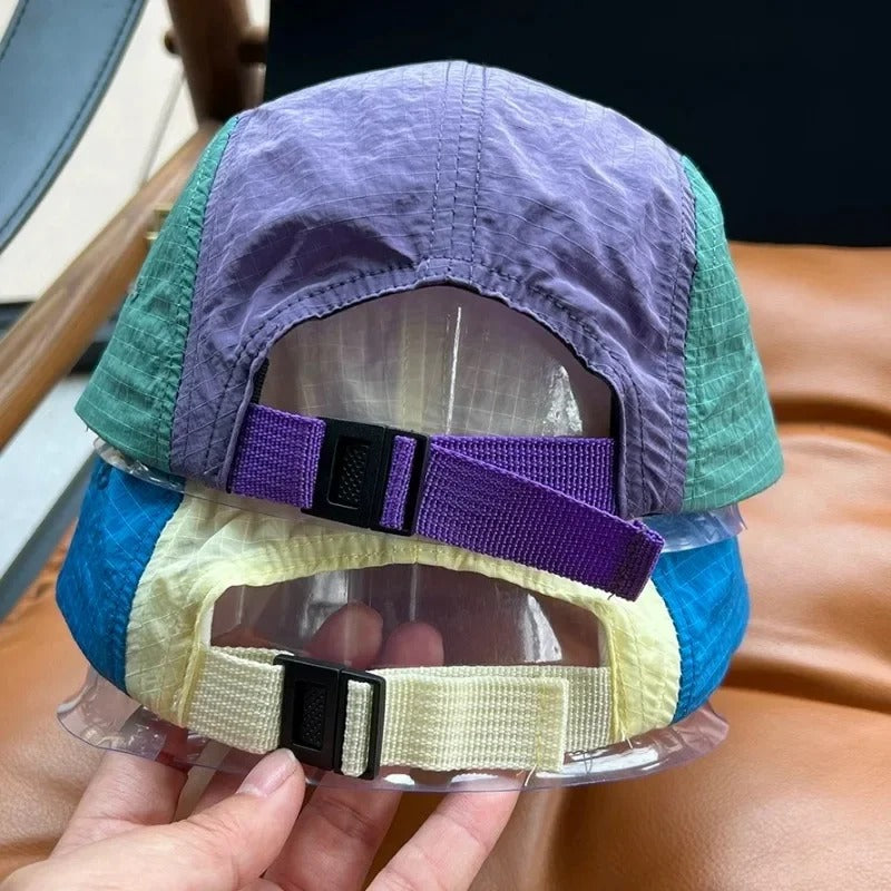 Quick-drying 5-Panel Baseball Caps for Man Women  Summer  Outdoor Thin Camping Men Splicing  Popular Baseball Cap