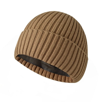 Winter inner velvet thickened warm adult unisex woolen knitted hat