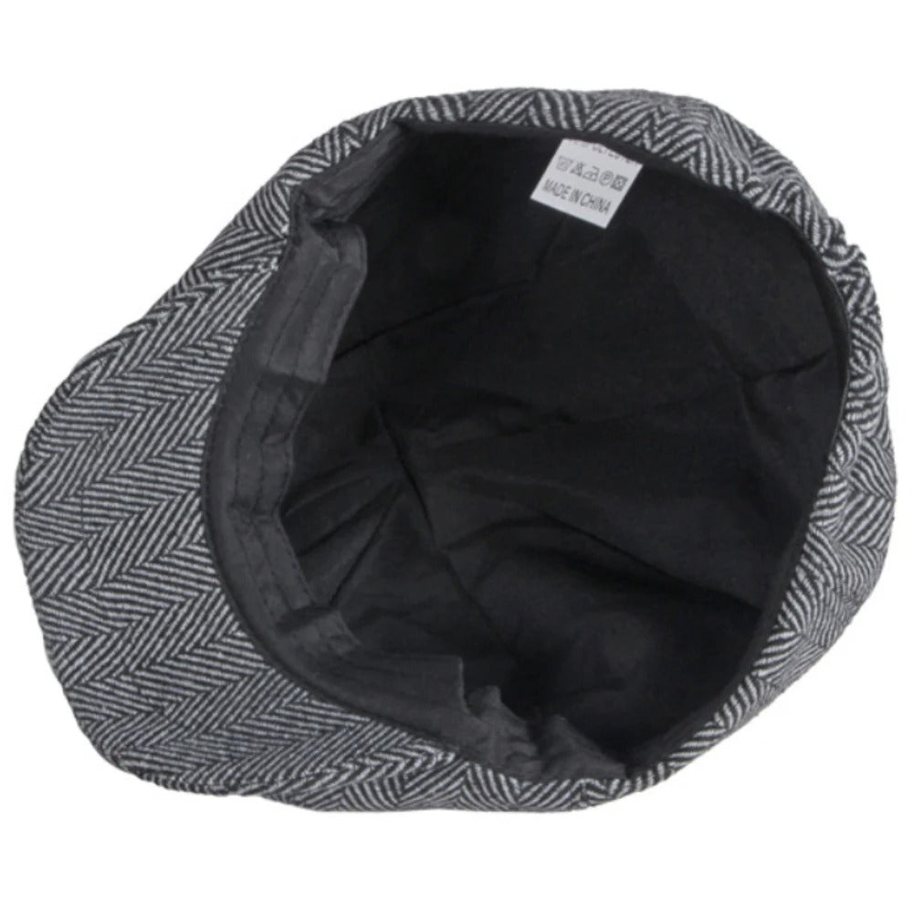 Beret Cap Men Women Spring Autumn Hat Vintage Striped Artist Painter Beret Hat Male Female Ivy Flat Cap Octagonal Berets