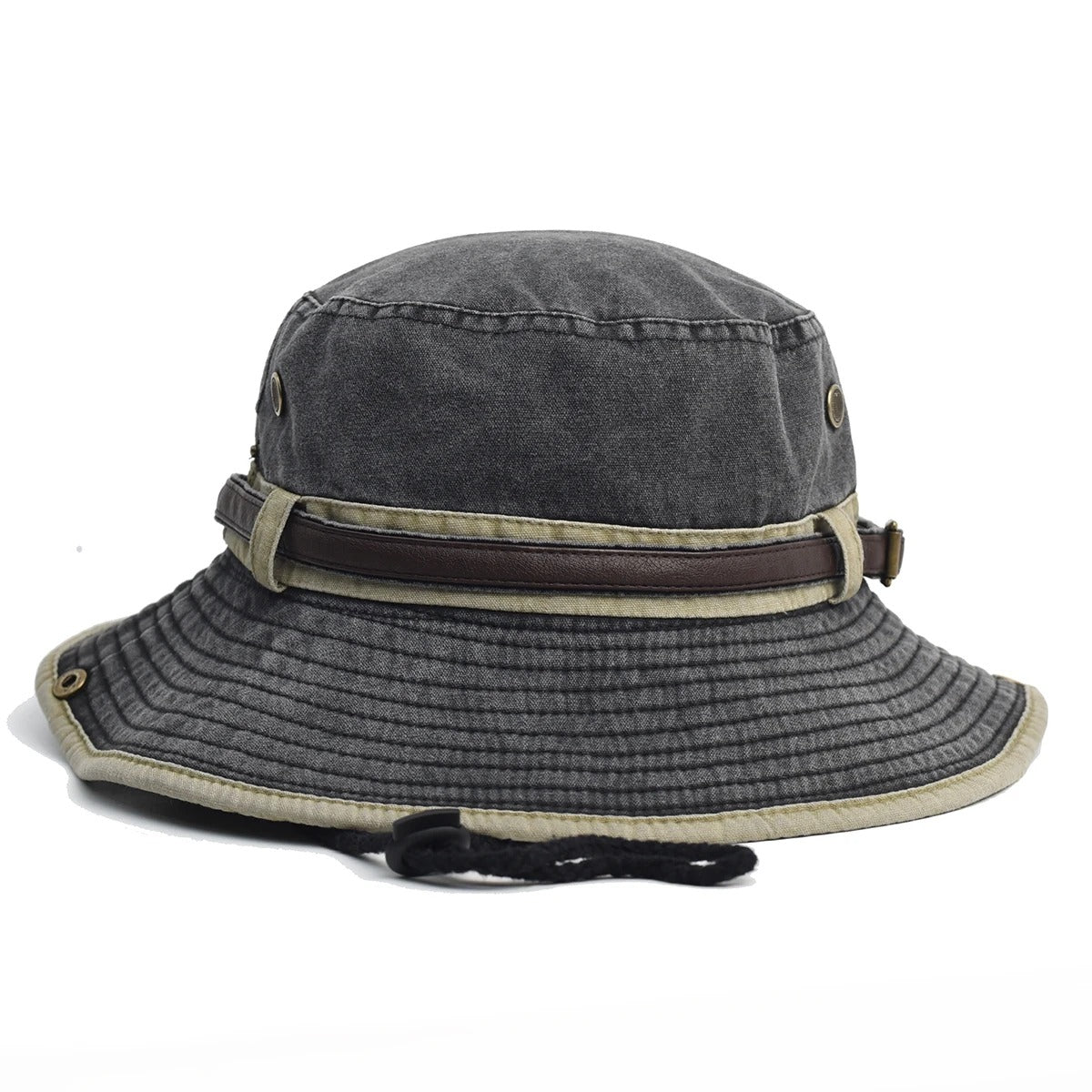 Spring Cotton Solid Bucket Hat Fisherman Hat Outdoor Travel Sun Cap For Men And Women