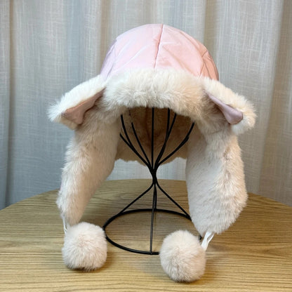 New Cute Fox Cat Ear Plush Ear Protection Hat For Women In Autumn And Winter Plus Velvet And Thickened Ski Warm Hat