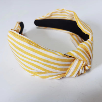 Summer Stripe Print Knot Hair Bands for Women Washing Make Up Face Outdoor Beach  Version Bands Hair Accessories Female