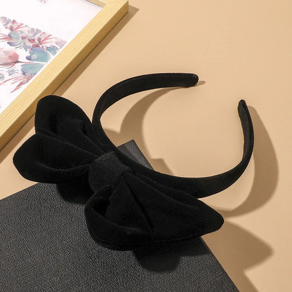 Velvet Big Bow Hair Bands for Girls Snow White Headbands for Kids Cute Bezel Female Hoops Head Wear Hair Accessories for Women
