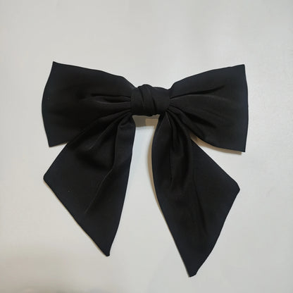 Summer Stripe Big Size 15cm Bow Hair Clip Tie Ribbon Clip Head Ornaments for Women Classic Hair Clips Female Hair Accessories