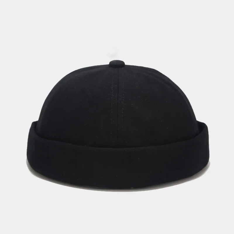 Men Solid Color Landlord Caps Spring and Autumn Melon Skin Hats Literary Hip Hop Hat Painter Cap