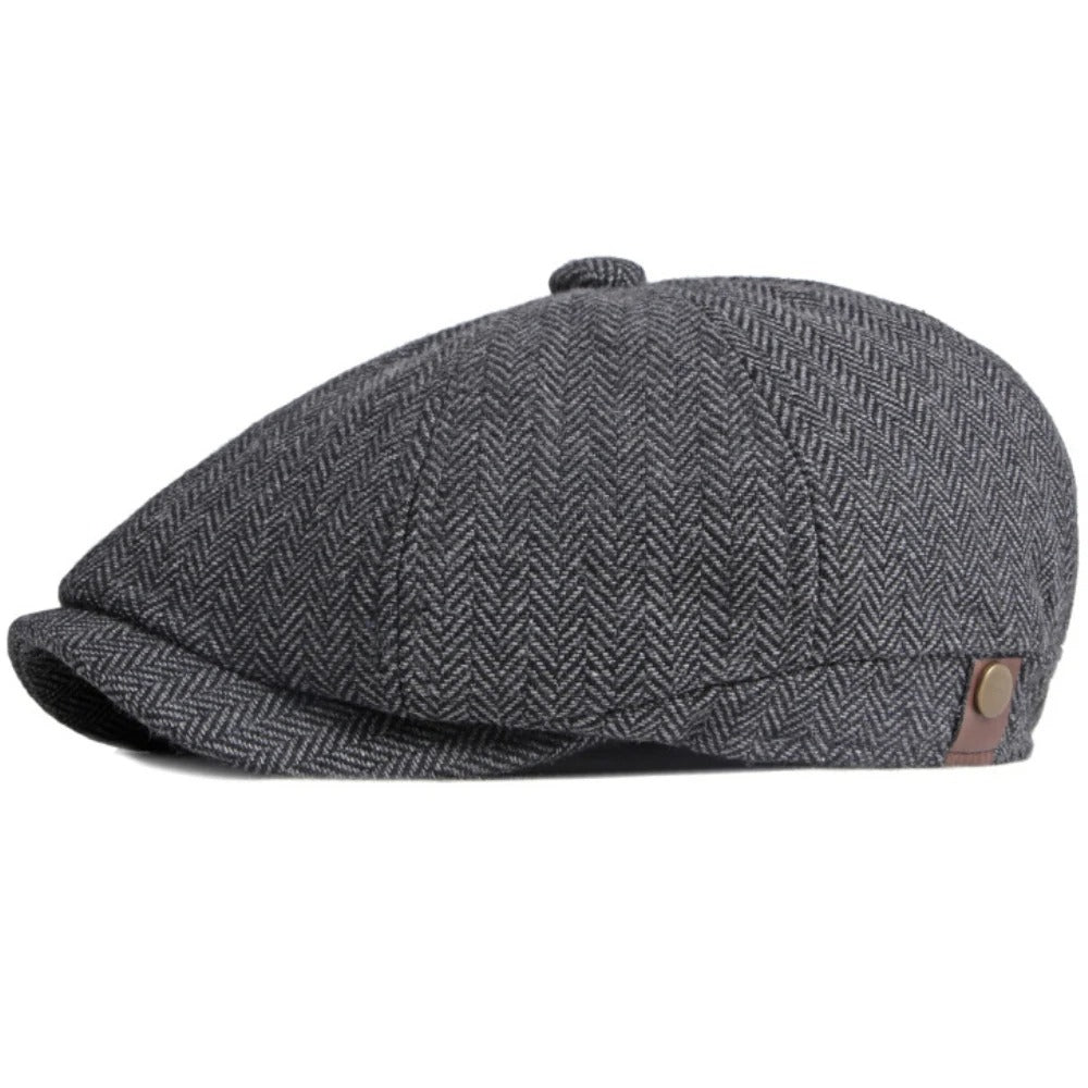 Beret Cap Men Women Spring Autumn Hat Vintage Striped Artist Painter Beret Hat Male Female Ivy Flat Cap Octagonal Berets
