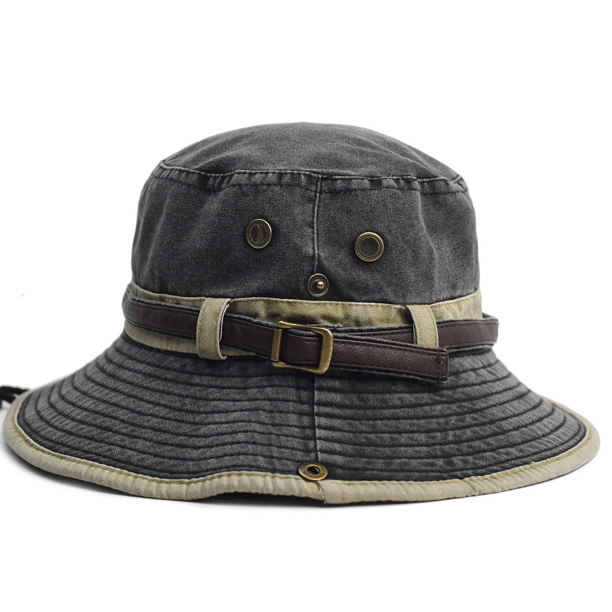 Spring Cotton Solid Bucket Hat Fisherman Hat Outdoor Travel Sun Cap For Men And Women