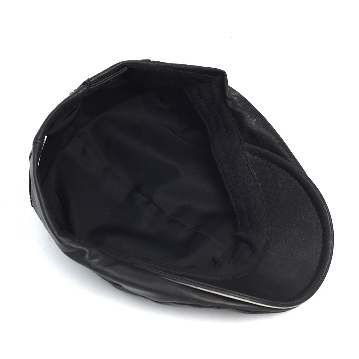 New Men Women Berets Faux Leather British Vintage Flat Cap Male Solid Black Red Navy Brown Newsboy Caps Adjustable Driver Hats