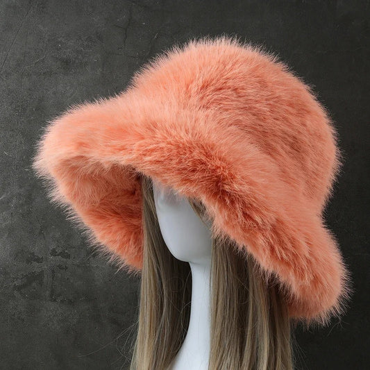 Rabbit Fur Knitted Scarf Hood Women Cashmere Beanies Winter Unisex Warm Skiing Hat Outdoor Ear Protection Bonnet