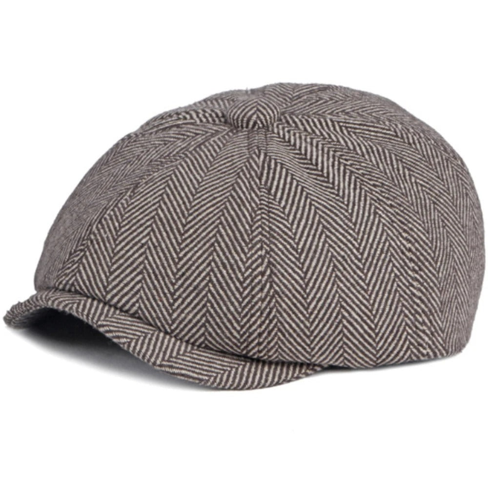 Beret Cap Men Women Spring Autumn Hat Vintage Striped Artist Painter Beret Hat Male Female Ivy Flat Cap Octagonal Berets