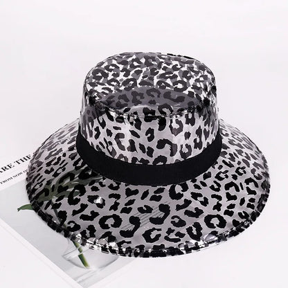 Transparent Women's Buckets PVC Hats Caps Girls Gorras Ladies  Beach Sun Visor Waterproof Rain Hat Plastic Wide Brim Caps