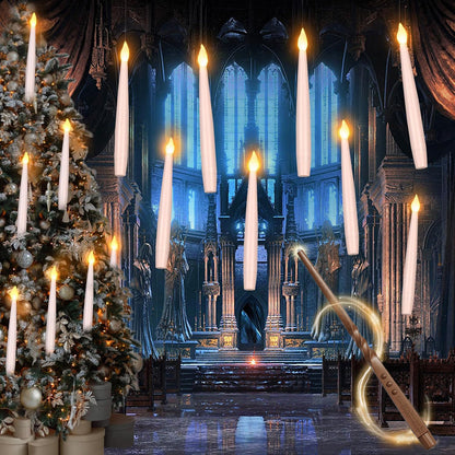 Flameless Candles with Magic Wand Remote for Christmas Decor